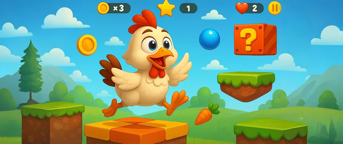 First happy chicken in the game